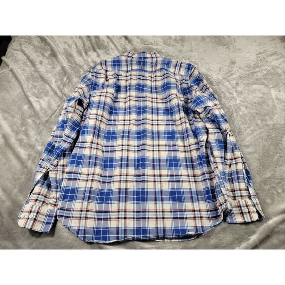 Banana Republic Shirt Men Large Oxford Slim Fit Button Long Sleeve Blue White - Picture 7 of 7